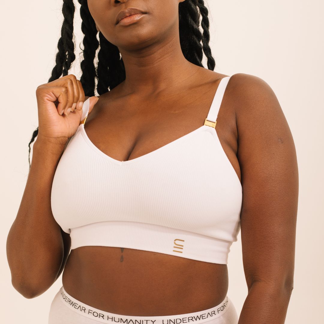 Recycled Wireless Bra DD+ - White