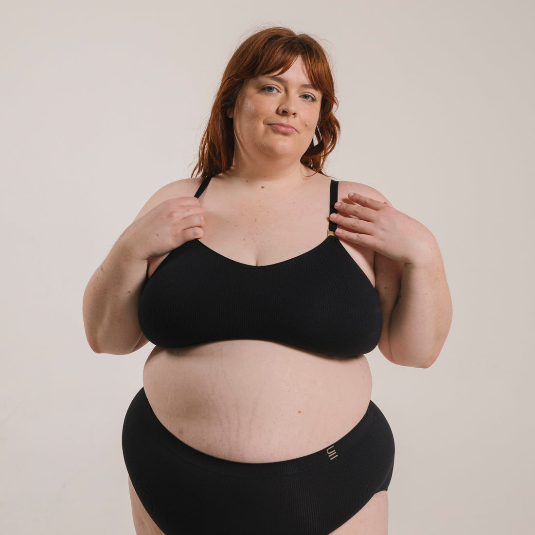 Recycled Wireless Bra H+ - Black