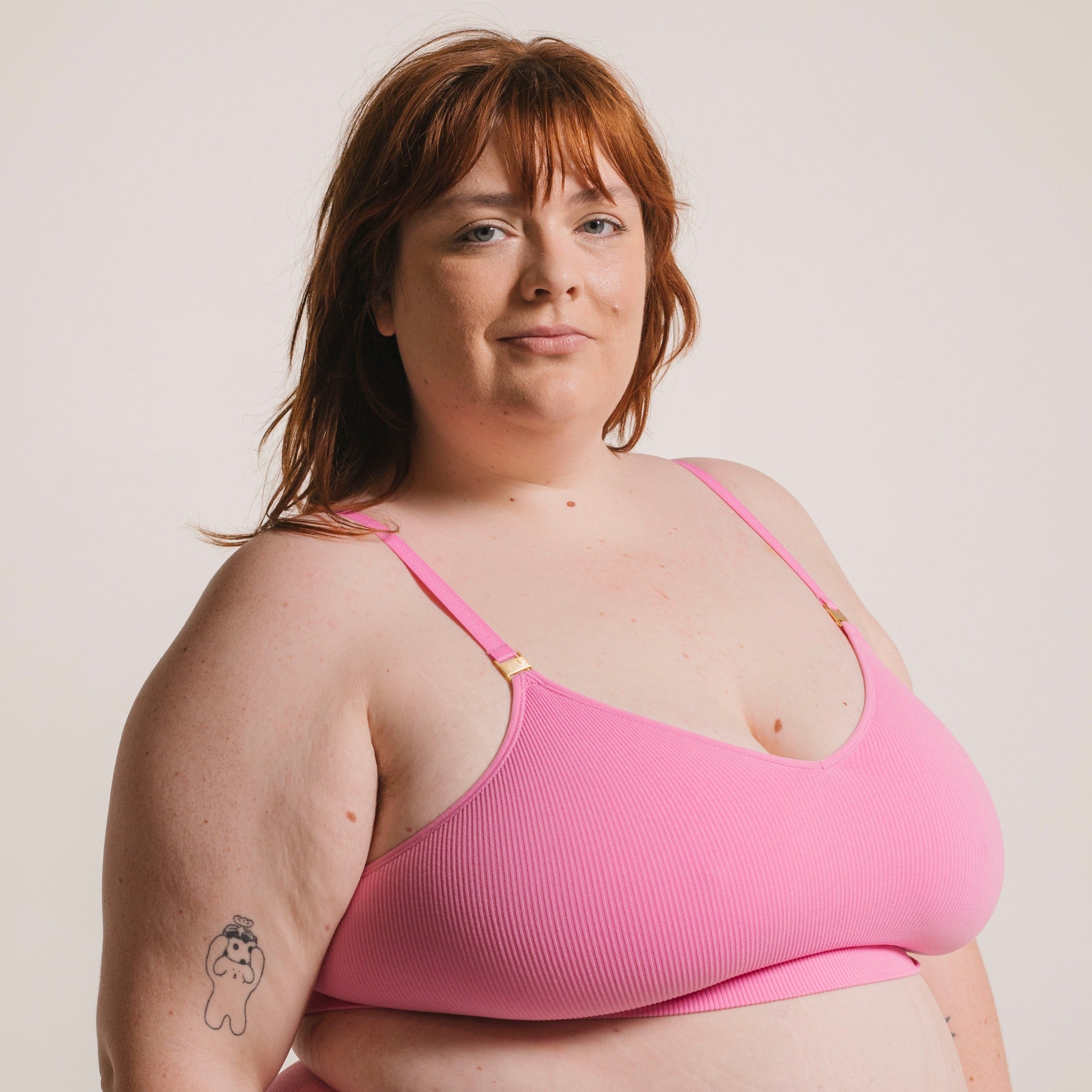 Recycled Wireless Bra DD+ - Pink