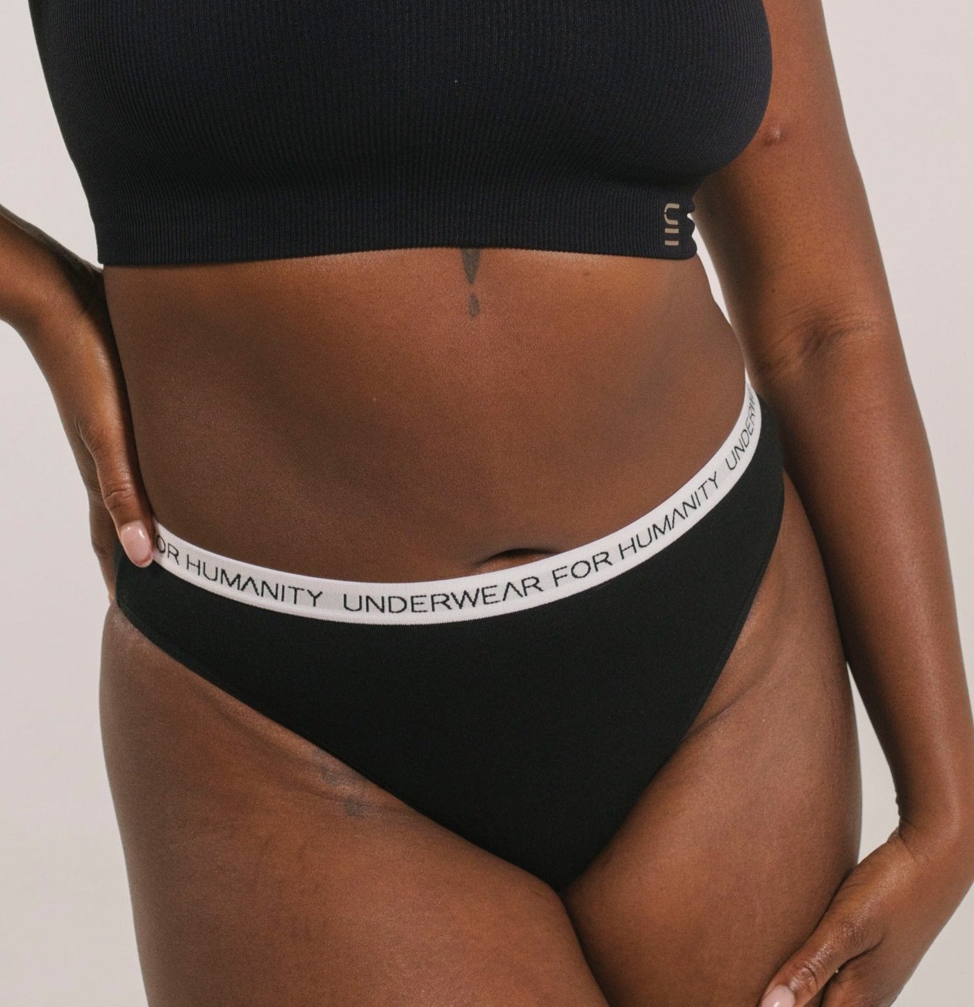 Underwear for Humanity, sustainable, organic and ethically made underwear. Soft, Breathable. Hipster bikini style, full bum coverage. Comfy and doesn't move all day.