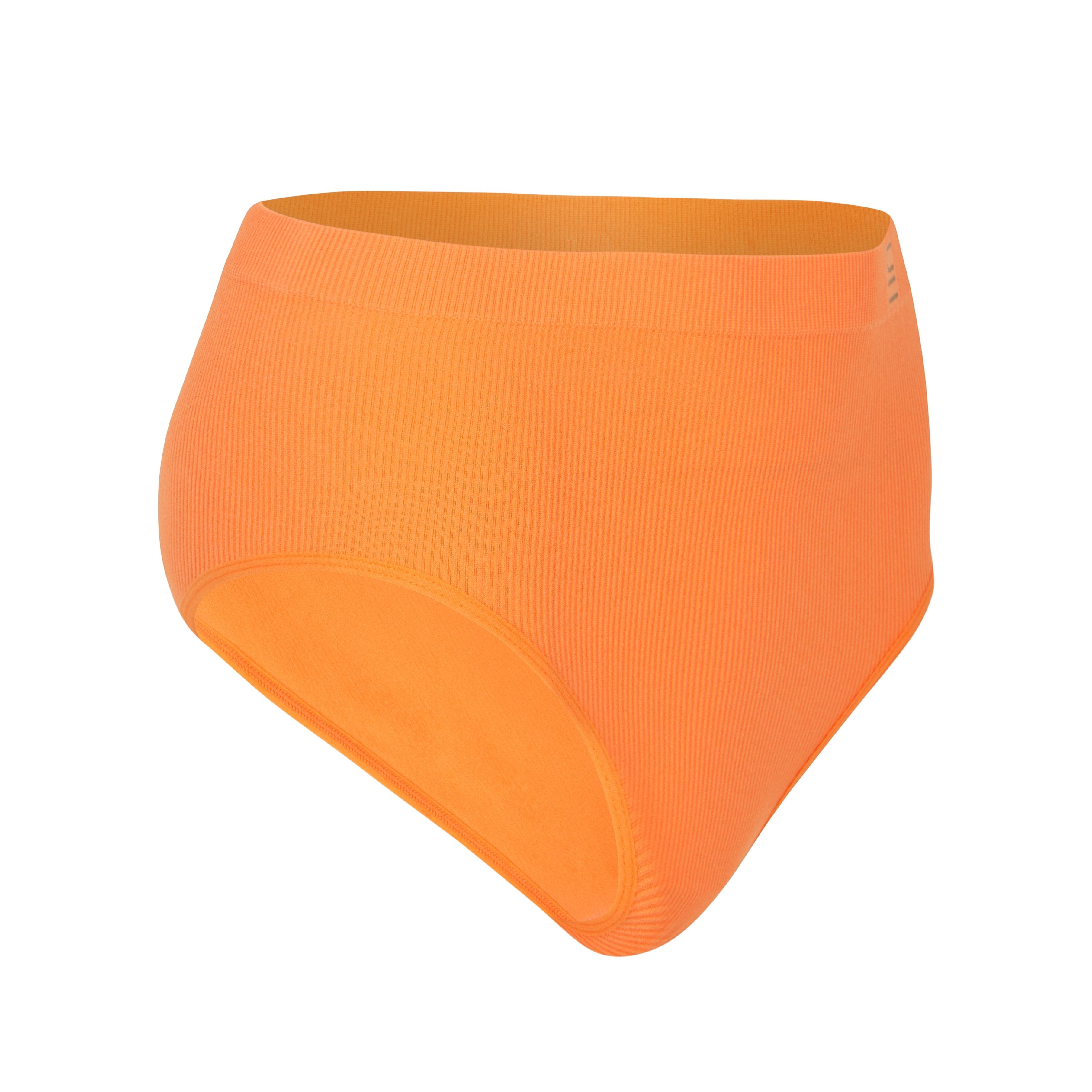Sustainable, ethically produced mandarin wireless bra by Underwear for Humanity. A -D cup sizes. Recycled materials, flexible, supportive. Knitted bra and band, adjustable straps. Models wear the A-D bra.