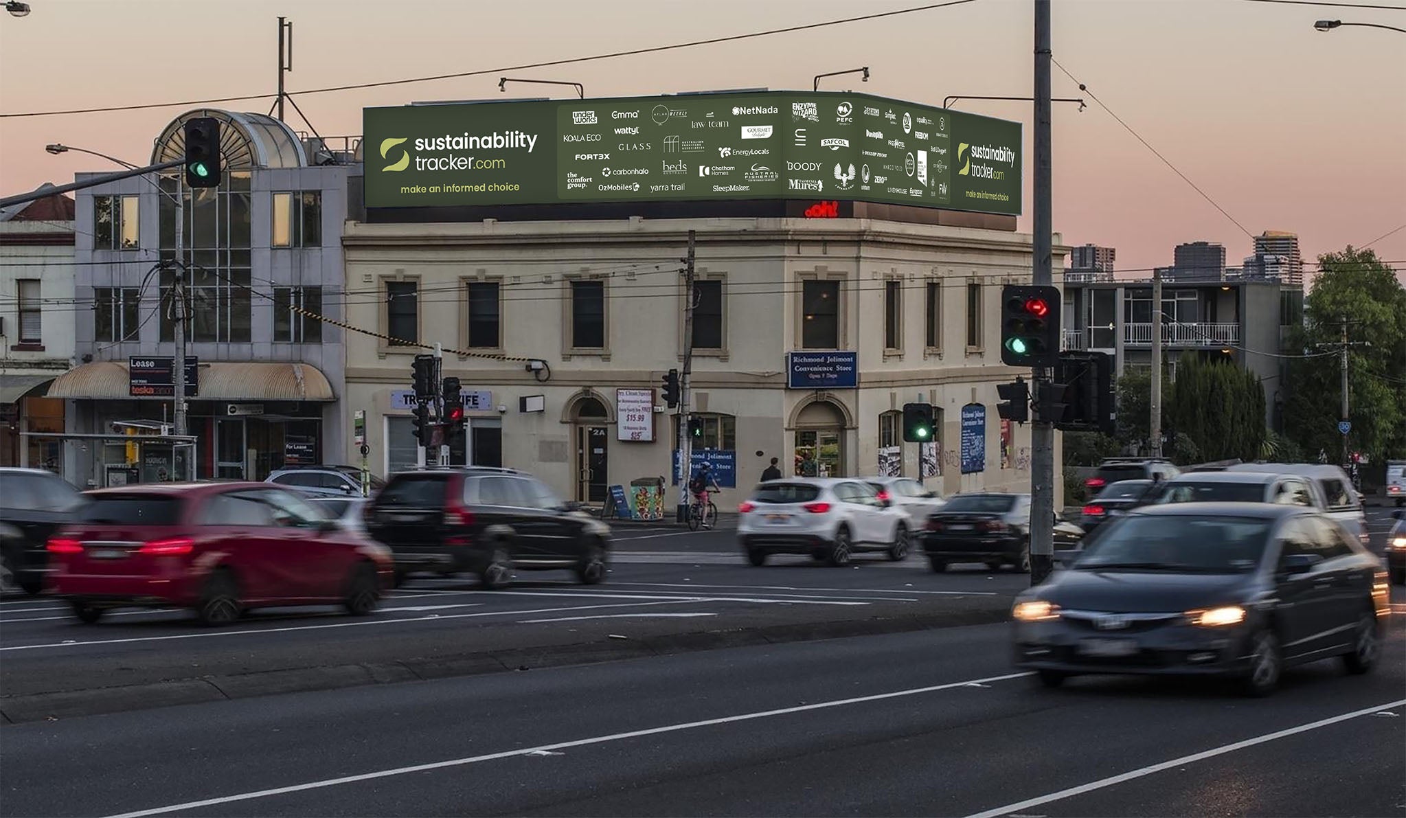 We're on the Sustainability Tracker billboard!