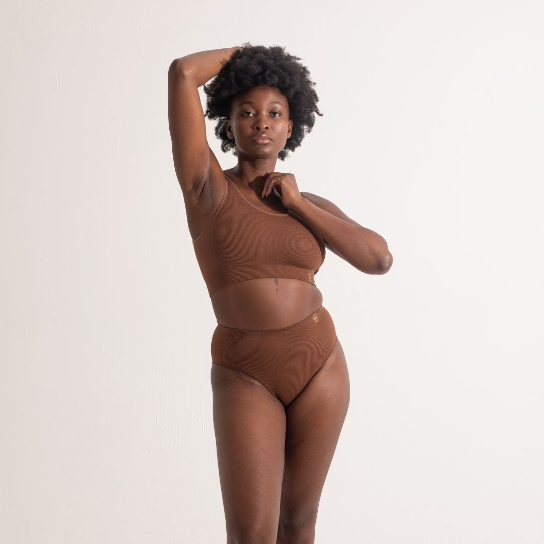 High Waist Brief - Recycled Seamfree - Nude 5 – Underwear for Humanity