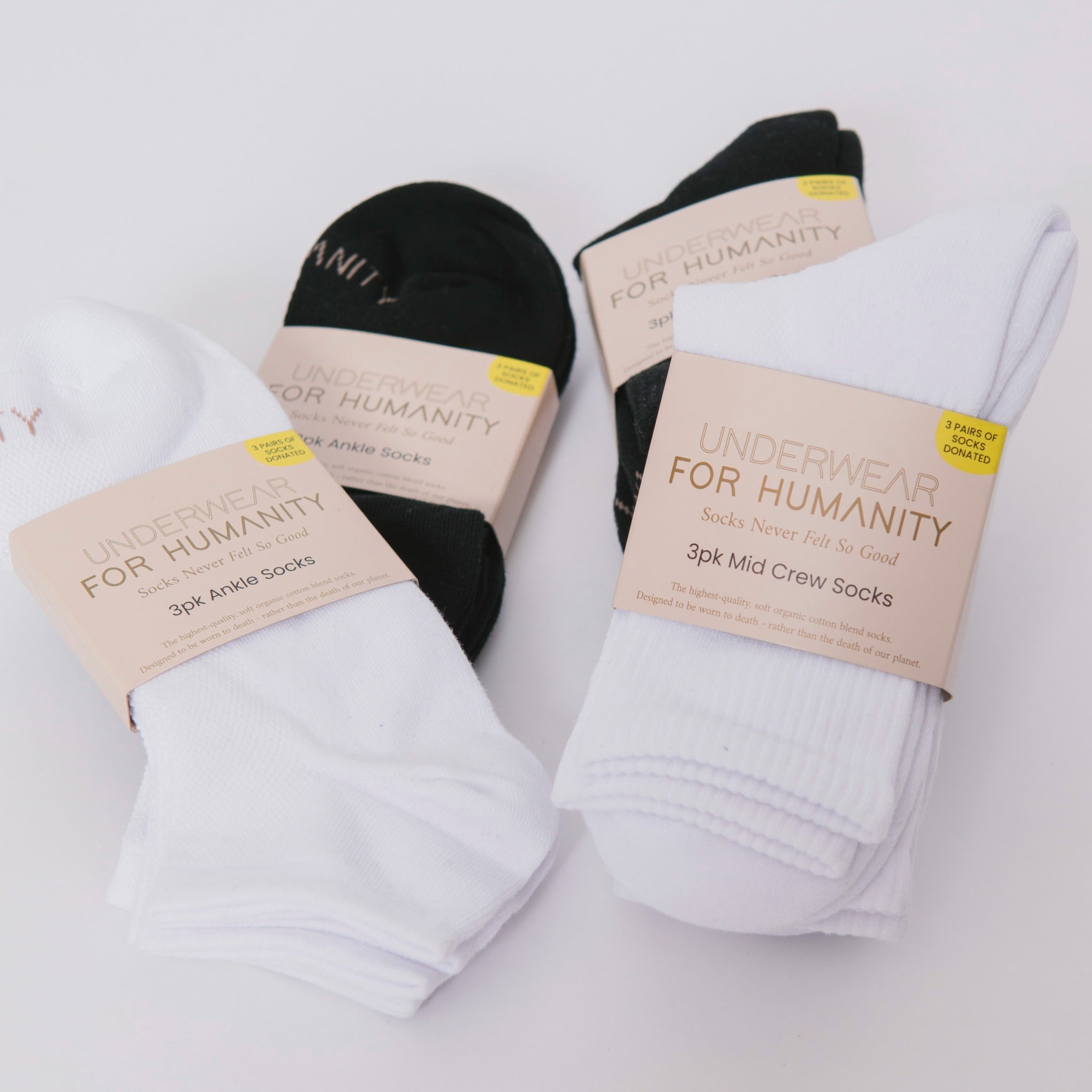 Sustainable, ethically produced white crew style women&