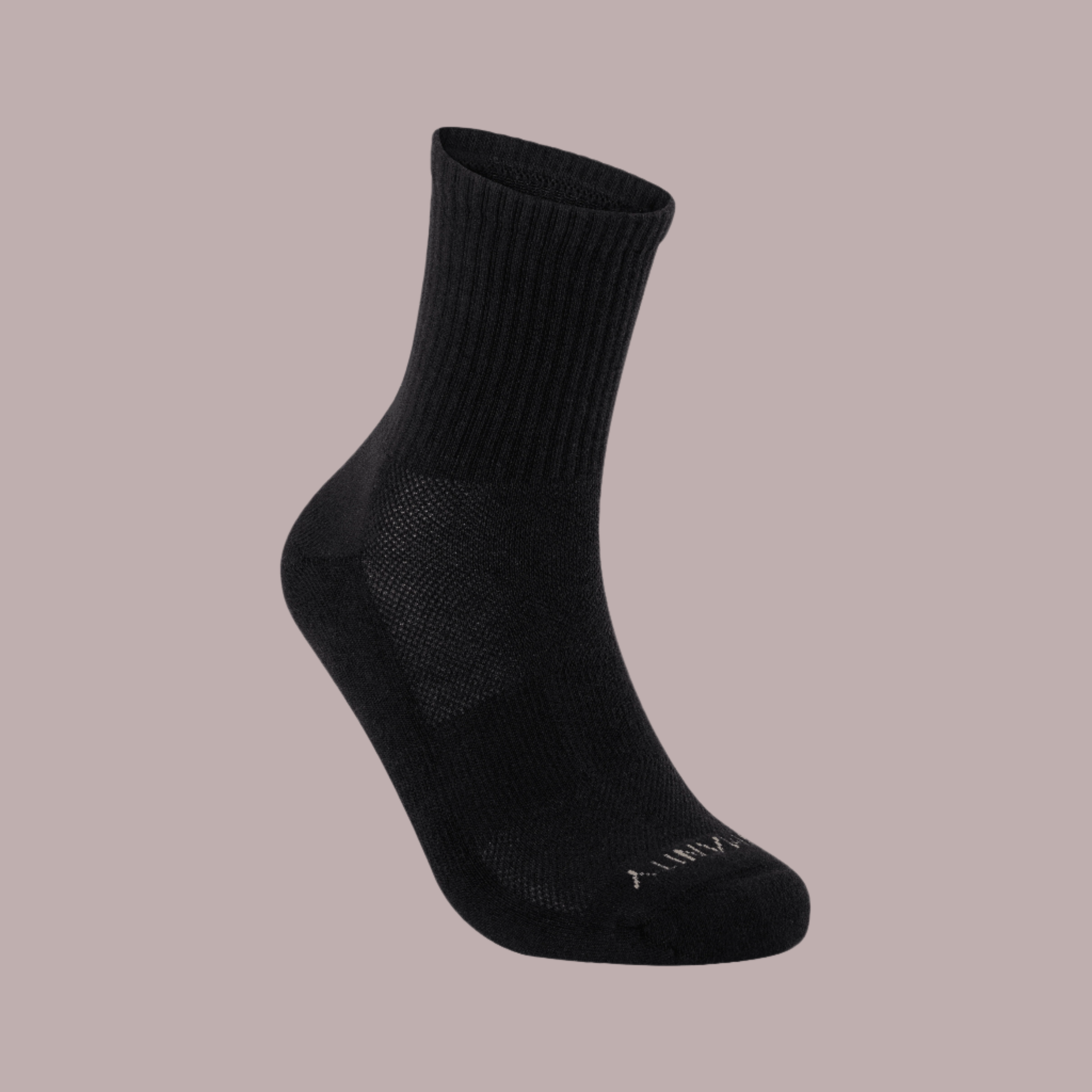 3 Pack Organic Cotton Mid-Crew Socks - Black