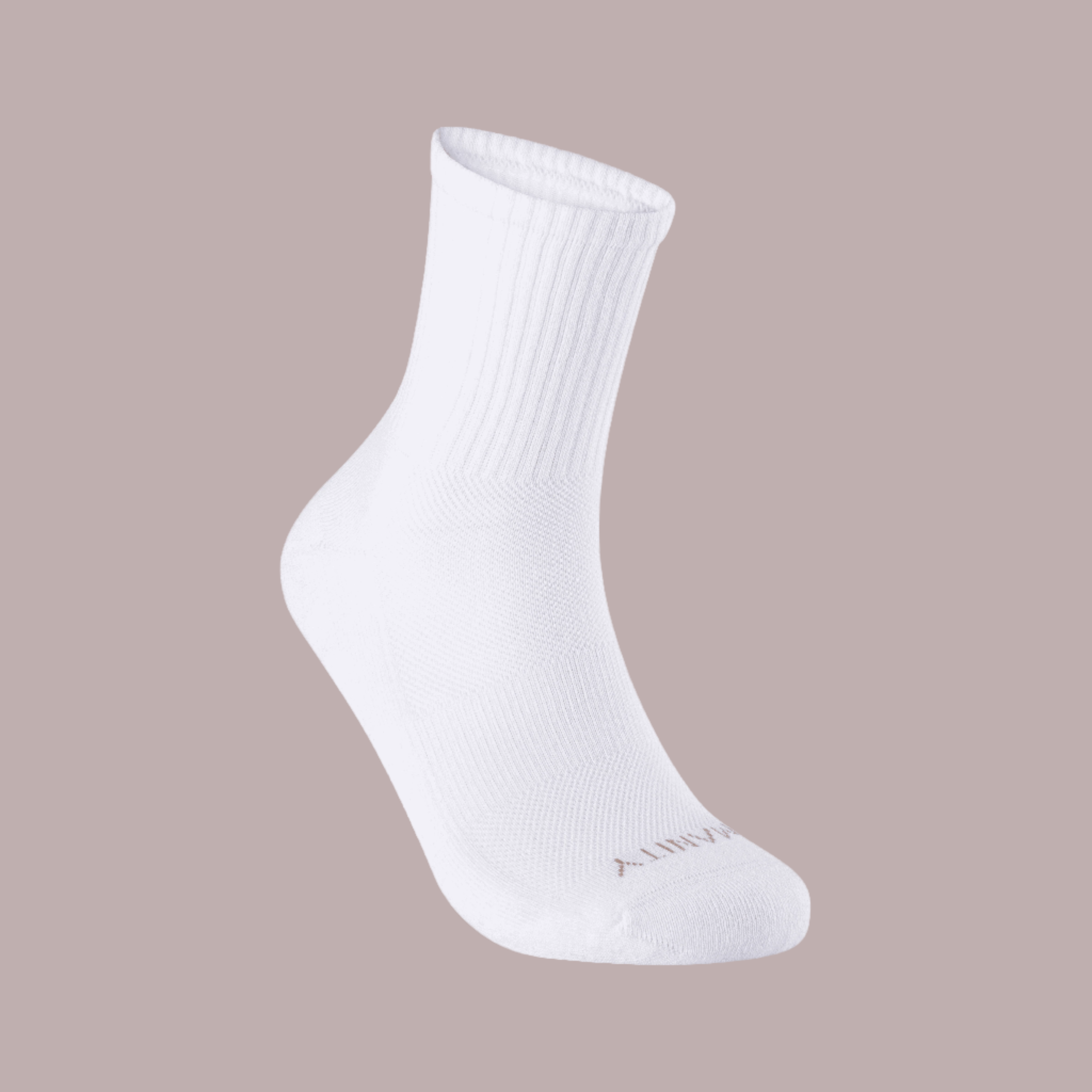 3 Pack Organic Cotton Mid-Crew Socks - White