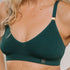 Sustainable Atlantis wireless bra by Underwear For Humanity: ethical, sustainable. A -D cup sizes. Recycled materials, flexible, supportive. Knitted bra and band, adjustable straps. Model wears A-D bra