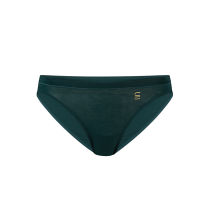 The front view of the atantis tencel bikini brief. ethically made from sustainable materials. 