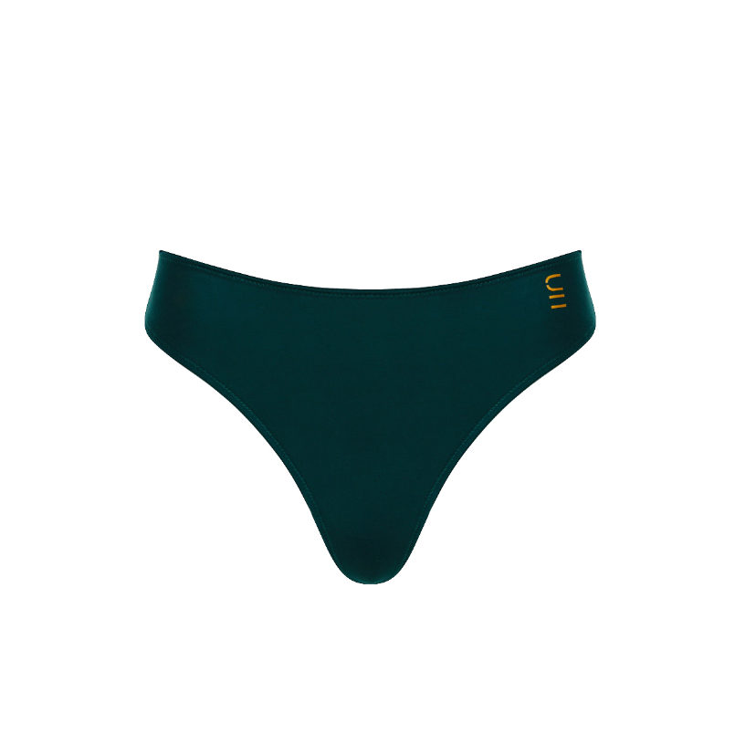 Front view. Sustainable atlantis high waist g-string by Underwear for Humanity: ethical, sustainable. sizes 6-26.. underwear sits high on the waist, sits smooth on the body, made from Tencel and recycled materials.