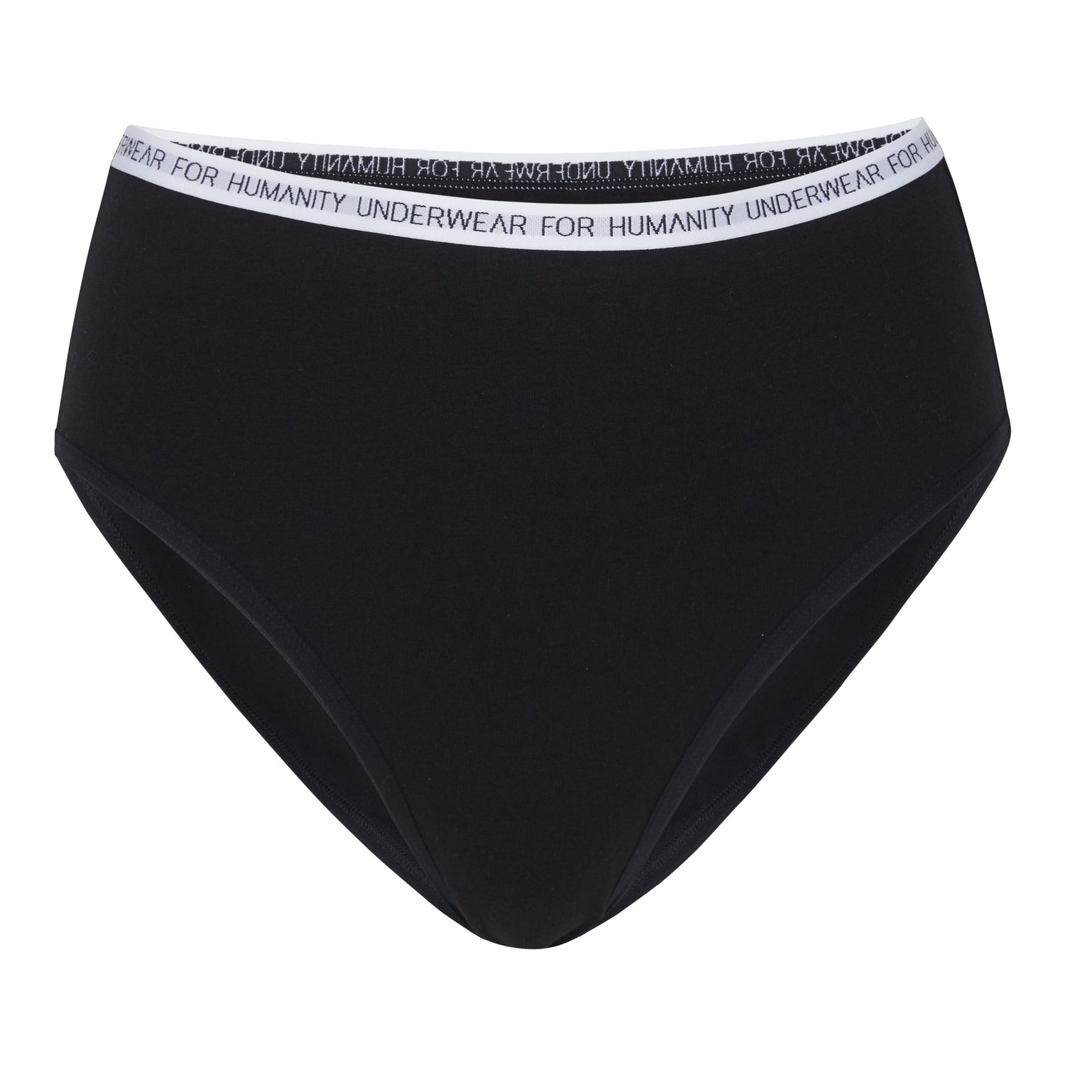 Organic Cotton High Waist Brief - Black