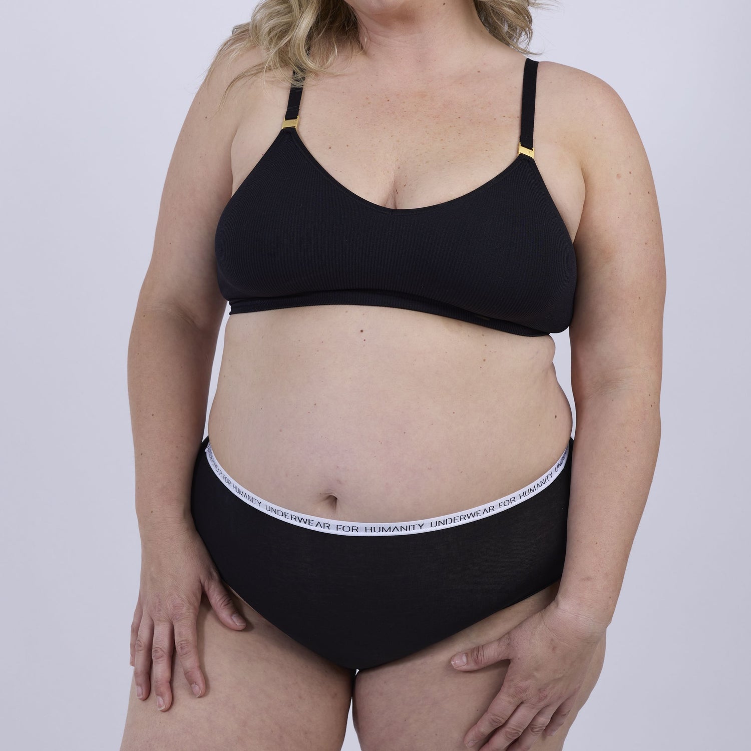 Organic Cotton High Waist Brief - Black