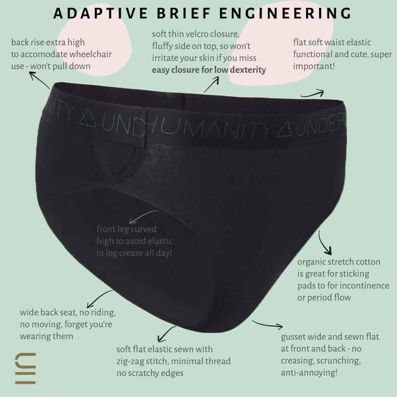 Adaptive Brief Organic Cotton – Underwear for Humanity