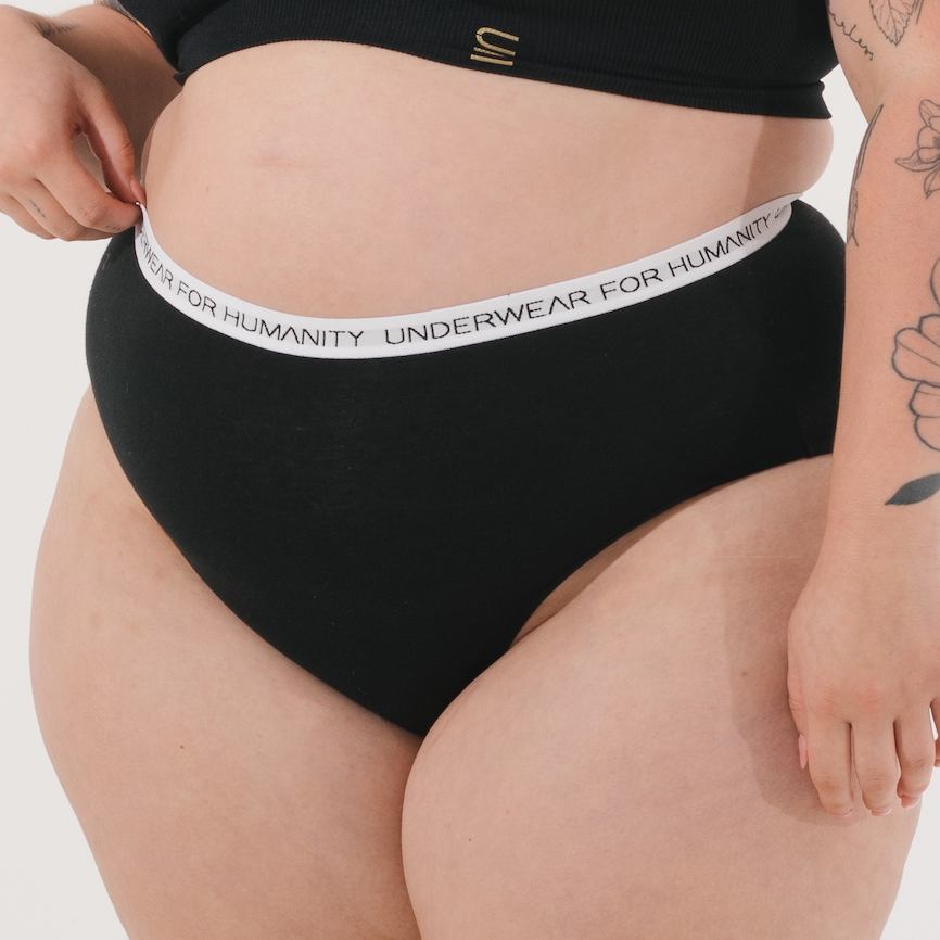Organic Underwear Women No Show Womens Cotton Underwear High Waisted Soft Ladies  Panties Full Coverage Briefs Plus Size Black at  Women's Clothing  store