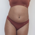 Sustainable clay bikini brief by Underwear for Humanity. ethical, sustainable. Lower rise, full coverage seat, soft tencel, breathable. 